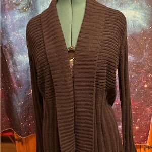 Women's Navy Blue Ribbed Sweater